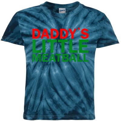 Daddy's Little Meatball Funny Kids Tie-Dye T-Shirt