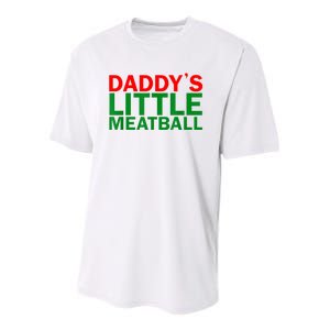 Daddy's Little Meatball Funny Youth Performance Sprint T-Shirt