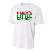 Daddy's Little Meatball Funny Youth Performance Sprint T-Shirt