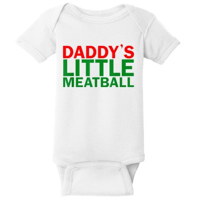 Daddy's Little Meatball Funny Baby Bodysuit