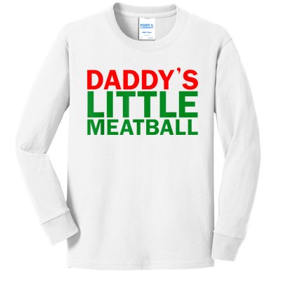 Daddy's Little Meatball Funny Kids Long Sleeve Shirt