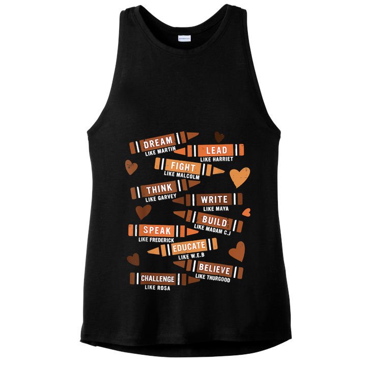 Dream Like Martin Leaders African Black History Month Ladies PosiCharge Tri-Blend Wicking Tank
