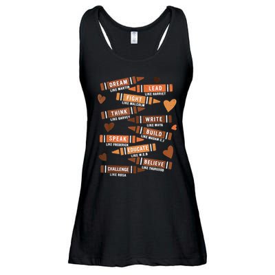 Dream Like Martin Leaders African Black History Month Ladies Essential Flowy Tank