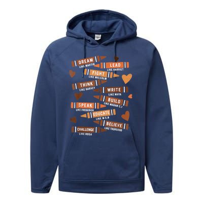 Dream Like Martin Leaders African Black History Month Performance Fleece Hoodie