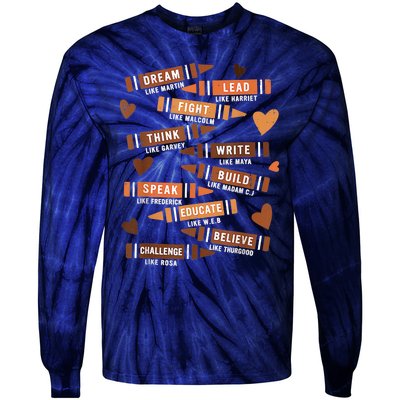 Dream Like Martin Leaders African Black History Month Tie-Dye Long Sleeve Shirt