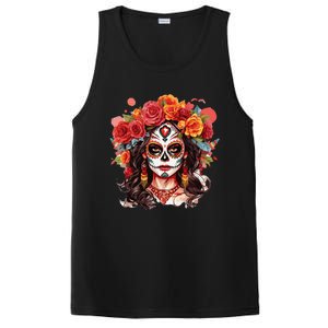 De Los Muertos La Catrina Day Of The Dead Sugar Skull PosiCharge Competitor Tank