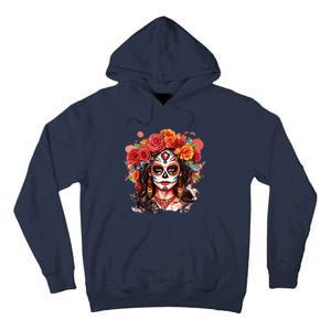 De Los Muertos La Catrina Day Of The Dead Sugar Skull Tall Hoodie