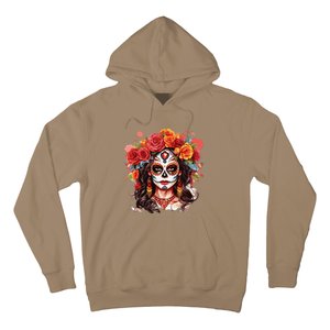 De Los Muertos La Catrina Day Of The Dead Sugar Skull Hoodie