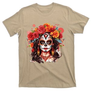 De Los Muertos La Catrina Day Of The Dead Sugar Skull T-Shirt