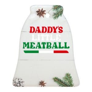 Daddy's Little Meatball Funny Ceramic Bell Ornament