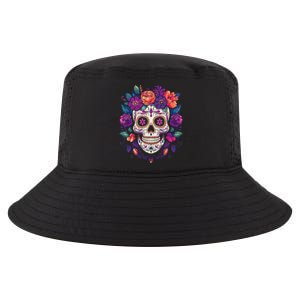 De Los Muertos Day Of The Dead Sugar Skull Halloween Cool Comfort Performance Bucket Hat