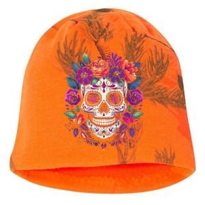 De Los Muertos Day Of The Dead Sugar Skull Halloween Kati - Camo Knit Beanie