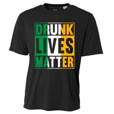 Drunk Lives Matter St Patricks Day Irish Flag Cooling Performance Crew T-Shirt