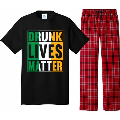 Drunk Lives Matter St Patricks Day Irish Flag Pajama Set