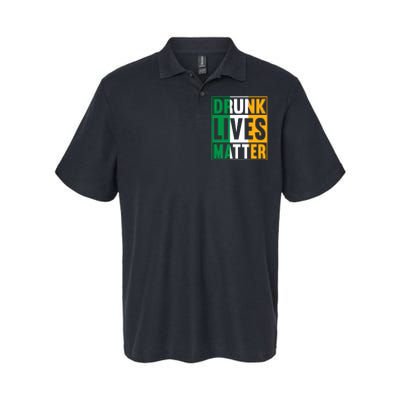 Drunk Lives Matter St Patricks Day Irish Flag Softstyle Adult Sport Polo