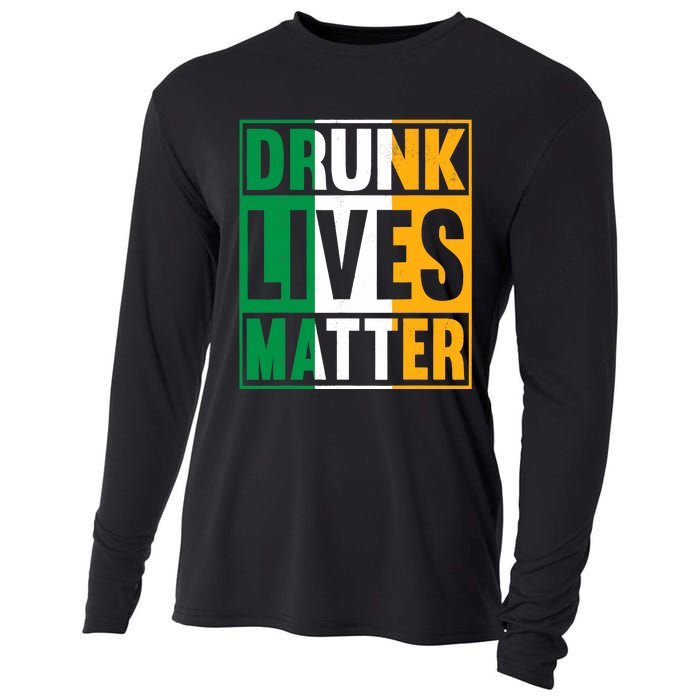 Drunk Lives Matter St Patricks Day Irish Flag Cooling Performance Long Sleeve Crew