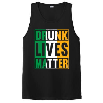 Drunk Lives Matter St Patricks Day Irish Flag PosiCharge Competitor Tank