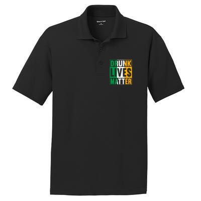 Drunk Lives Matter St Patricks Day Irish Flag PosiCharge RacerMesh Polo