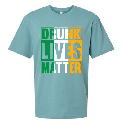 Drunk Lives Matter St Patricks Day Irish Flag Sueded Cloud Jersey T-Shirt