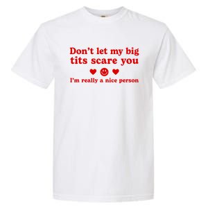 DonT Let My Big Tits Scare You IM Really A Nice Person Garment-Dyed Heavyweight T-Shirt