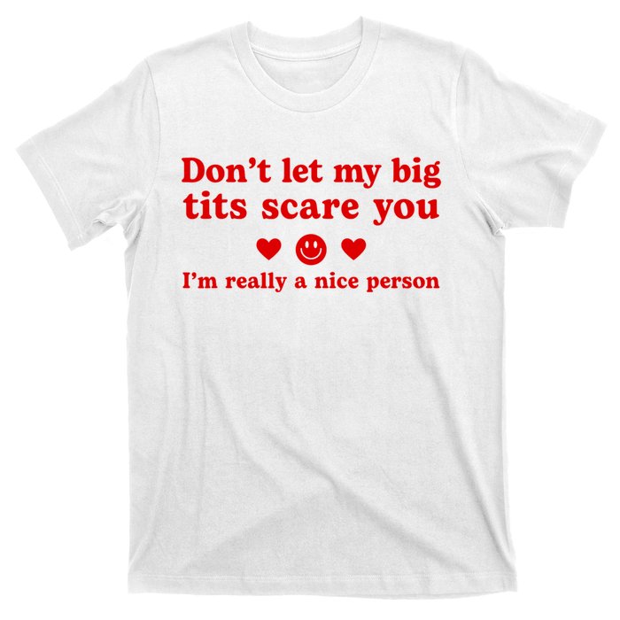 DonT Let My Big Tits Scare You IM Really A Nice Person T-Shirt