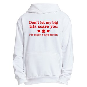 DonT Let My Big Tits Scare You IM Really A Nice Person Urban Pullover Hoodie