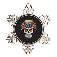 De Los Muertos La Catrina Sugar Skull Women Day Of The Dead Metallic Star Ornament