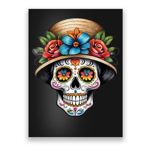 De Los Muertos La Catrina Sugar Skull Women Day Of The Dead Poster