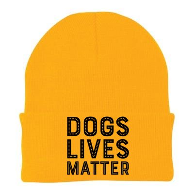 Dogs Lives Matter Funny I Love My Dog Lover Cute Funny Gift Knit Cap Winter Beanie