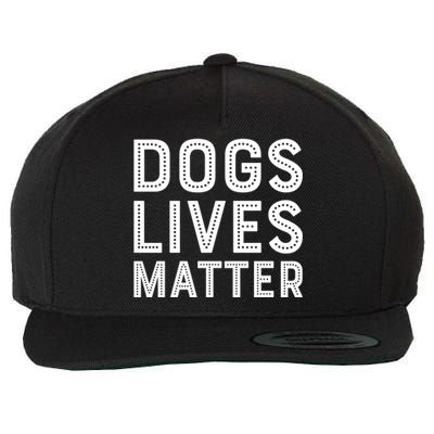 Dogs Lives Matter Funny I Love My Dog Lover Cute Funny Gift Wool Snapback Cap