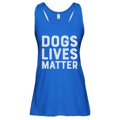 Dogs Lives Matter Funny I Love My Dog Lover Cute Funny Gift Ladies Essential Flowy Tank