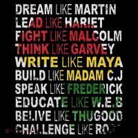Dream Like Martin Lead Like Harriet Black History Month Women's V-Neck T-Shirt