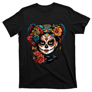 De Los Muertos La Catrina Day of the Dead Sugar Skull T-Shirt