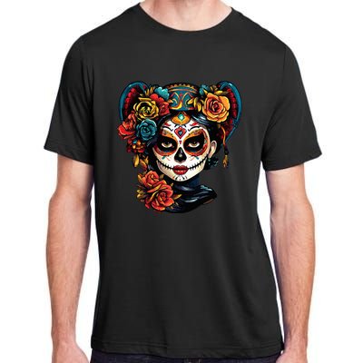 De Los Muertos La Catrina Day of the Dead Sugar Skull Adult ChromaSoft Performance T-Shirt