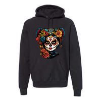 De Los Muertos La Catrina Day of the Dead Sugar Skull Premium Hoodie