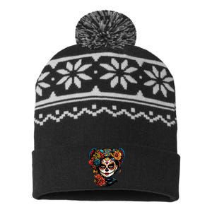 De Los Muertos La Catrina Day of the Dead Sugar Skull USA-Made Snowflake Beanie