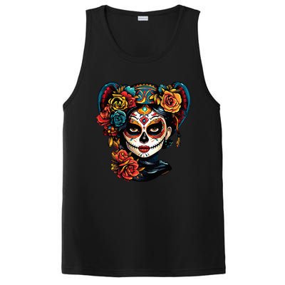 De Los Muertos La Catrina Day of the Dead Sugar Skull PosiCharge Competitor Tank