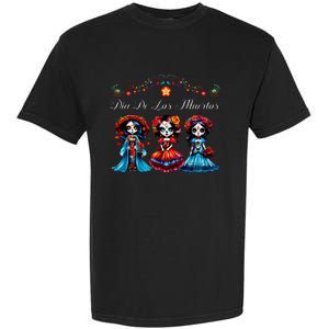 De Los Muertos La Catrina Day of the Dead Sugar Skull Garment-Dyed Heavyweight T-Shirt