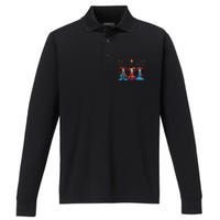 De Los Muertos La Catrina Day of the Dead Sugar Skull Performance Long Sleeve Polo