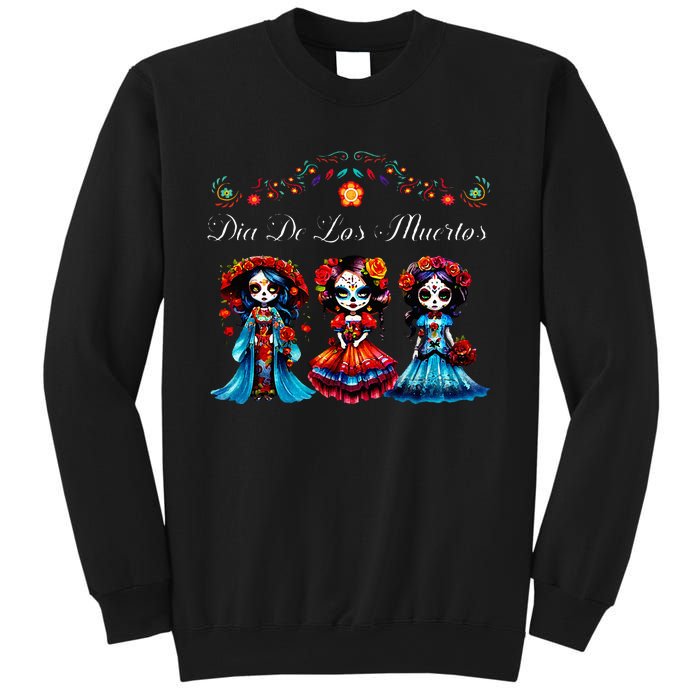 De Los Muertos La Catrina Day of the Dead Sugar Skull Sweatshirt