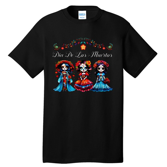 De Los Muertos La Catrina Day of the Dead Sugar Skull Tall T-Shirt