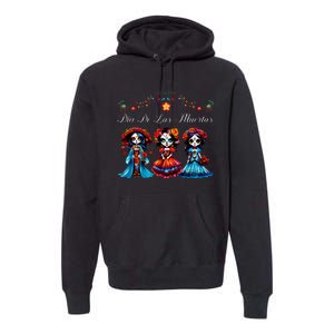 De Los Muertos La Catrina Day of the Dead Sugar Skull Premium Hoodie