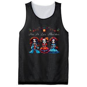 De Los Muertos La Catrina Day of the Dead Sugar Skull Mesh Reversible Basketball Jersey Tank