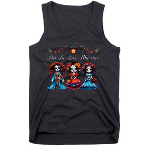 De Los Muertos La Catrina Day of the Dead Sugar Skull Tank Top