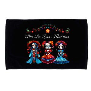 De Los Muertos La Catrina Day of the Dead Sugar Skull Microfiber Hand Towel