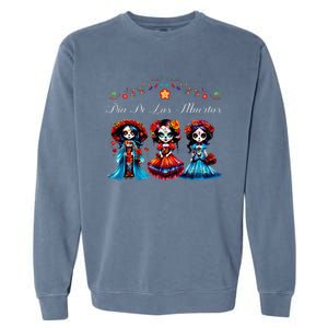 De Los Muertos La Catrina Day of the Dead Sugar Skull Garment-Dyed Sweatshirt