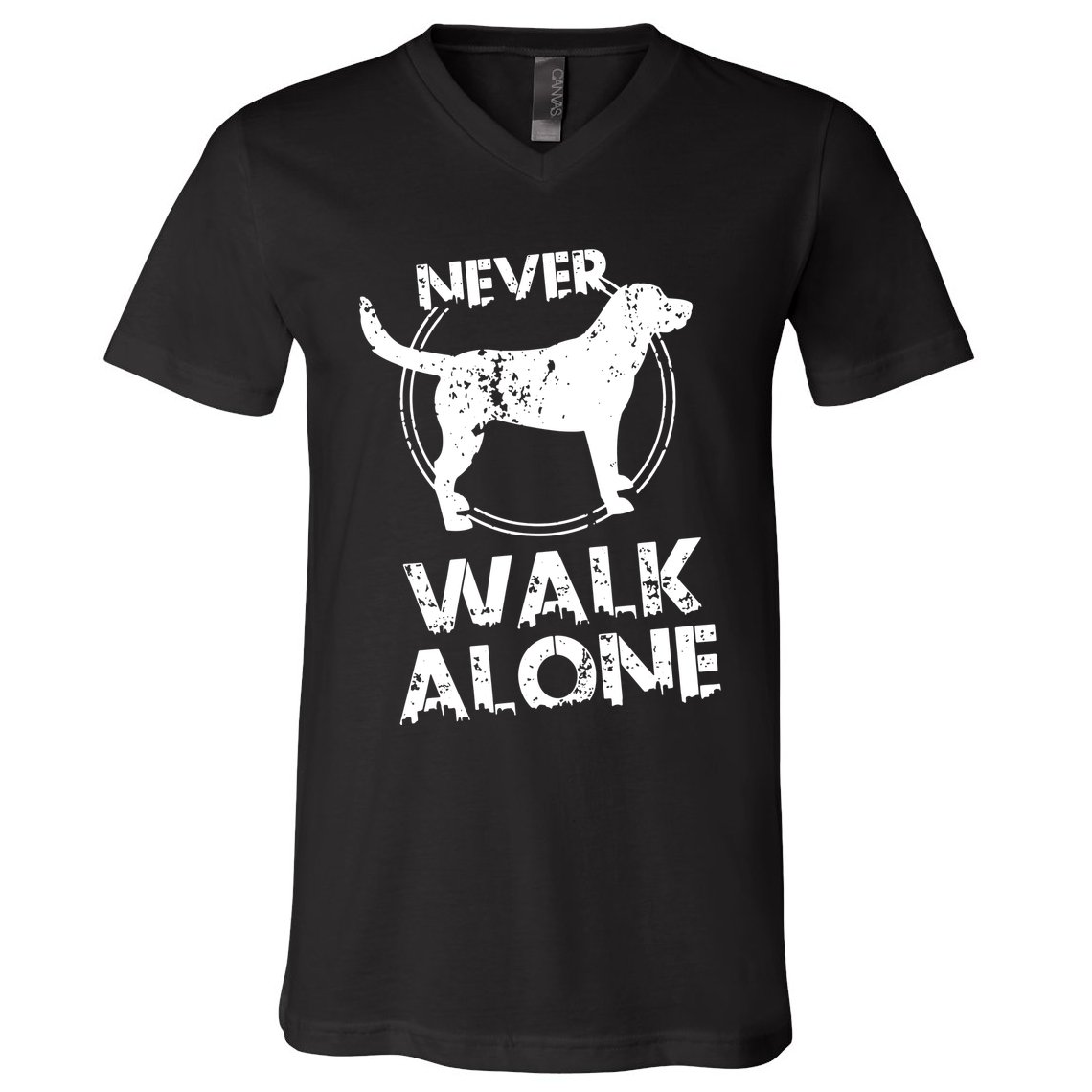Dog Lover Never Walk Alone V-Neck T-Shirt