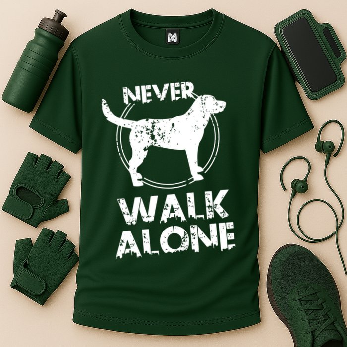 Dog Lover Never Walk Alone Cooling Performance Crew T-Shirt