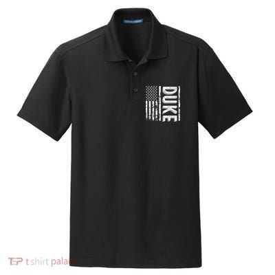 Duke Last Name Funny Surname Team Duke Family Reunion Dry Zone Grid Polo