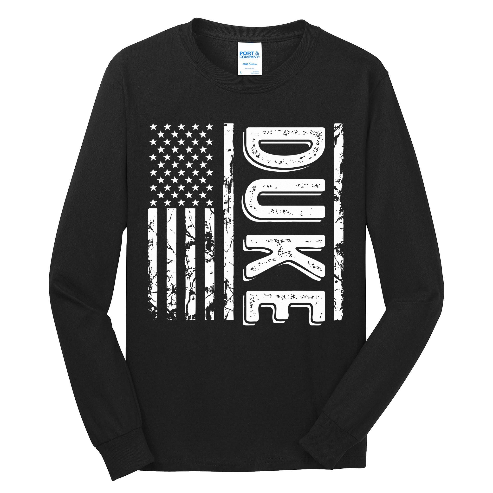 Duke Last Name Funny Surname Team Duke Family Reunion Tall Long Sleeve T-Shirt